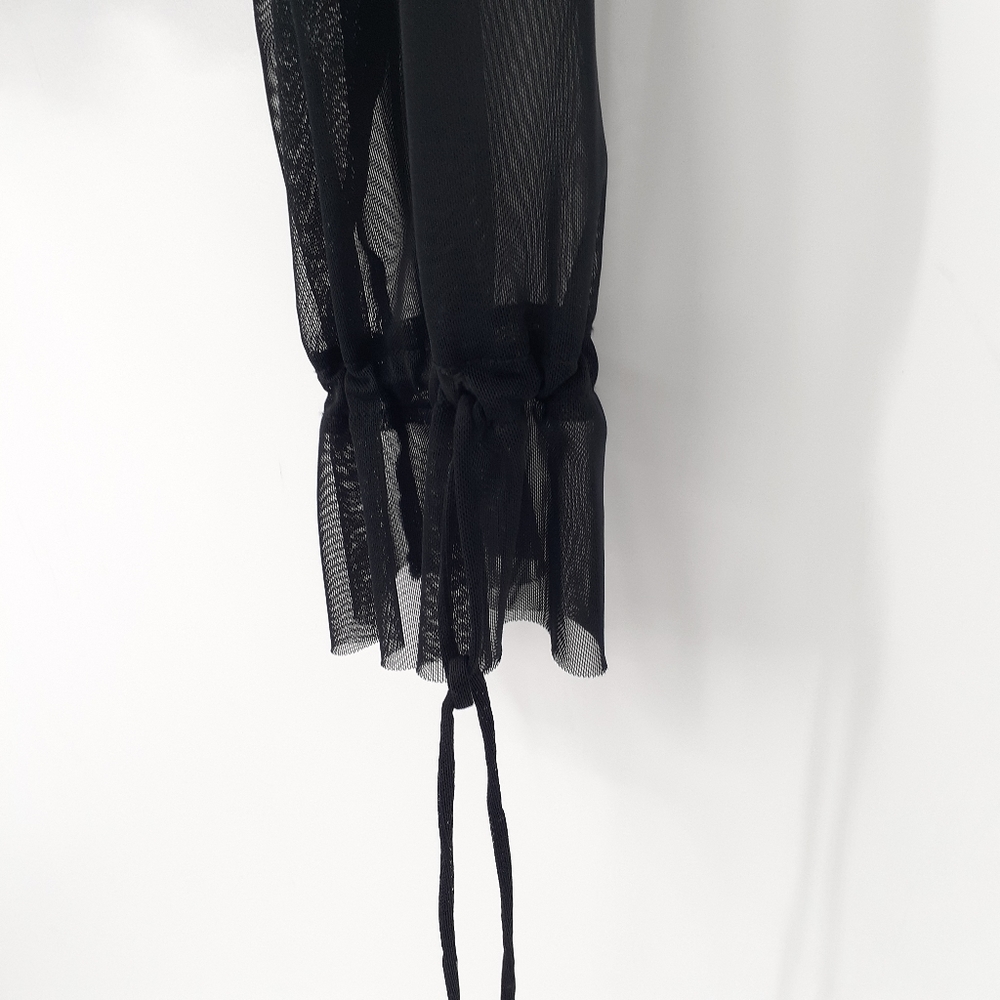 MONKI Black Ruffle Blouse - Picture 4 of 7